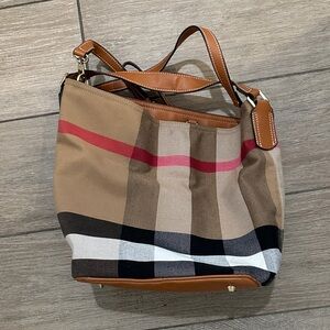 Burberry Multicolor Checkered Shoulder Bag